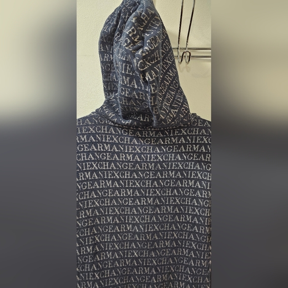 Armani Exchange Women's Cropped Half Zip Logo Hoodie Size Medium - Picture 8 of 10